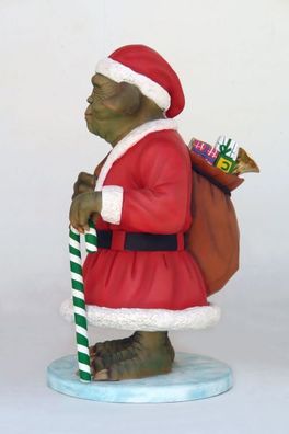 Meister Yoda als Santa Claus lebensgroß 97cm für draußen aus GFK