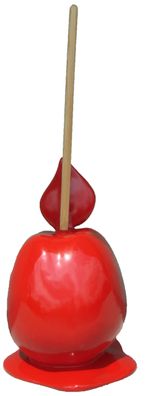Bratapfel glasiert lebensgroß 30cm fér draußen aus Polyresin