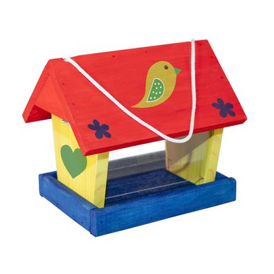 Vogelhaus Bausatz, inklusive Farben und Pinsel, zum einfachen Selberbauen und Bemalen