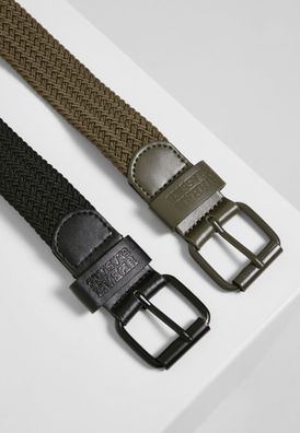 Urban Classics Gürtel Elastic Belt Set Black/ Grey