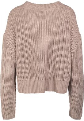 Urban Classics Damen Pullover Ladies Wide Oversize Sweater Taupe