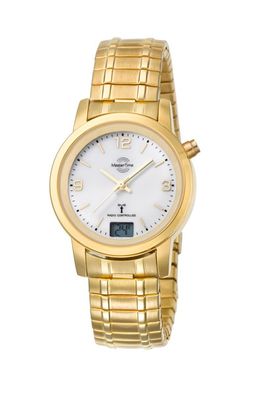 Master Time Damen-Funkuhr Basic, gold - MTLA-10313-12M