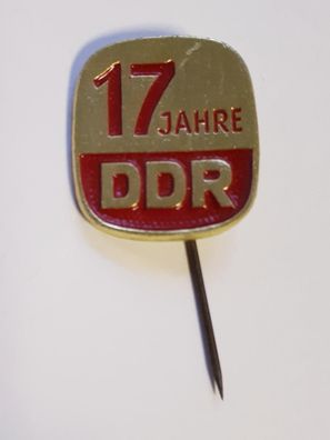 DDR Abzeichen Anstecknadel 17 Jahre DDR
