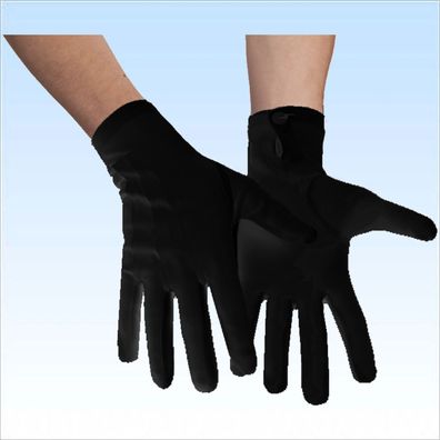 Handgelenk Handschuhe Baumwolle schwarz Herren für Abendgarderobe Partys Kostüme