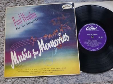 Paul Weston - Music for memories UK 10'' Vinyl LP