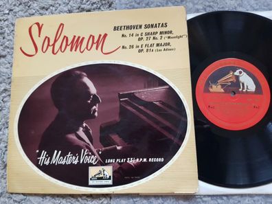 Solomon - Beethoven Sonatas No. 14/26 UK 10'' Vinyl LP