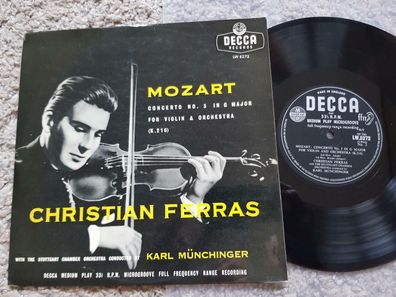 Christian Ferras/ Karl Münchinger - Mozart Concerto No. 3 UK 10'' Vinyl LP