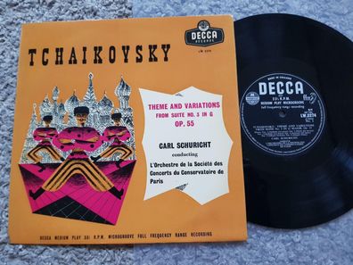 Carl Schuricht - Tchaikovsky Theme and Variations UK 10'' Vinyl LP