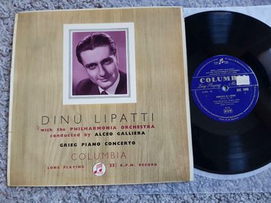 Dinu Lipatti/ Alceo Galliera - Grieg Piano Concerto UK 10'' Vinyl LP