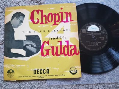 Friedrich Gulda - Chopin The Four Ballades UK 10'' Vinyl LP