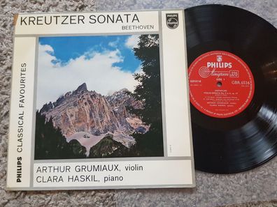 Arthur Grumiaux/ Clara Haskil - Kreutzer Sonata Beethoven UK 10'' Vinyl LP