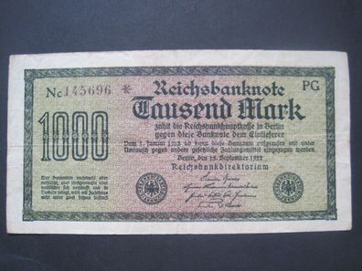 Reichsbanknote 1000 Mark 1922 (GB 201)