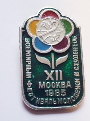 Abzeichen Anstecker Pin Weltfestspiele Moskau 1985