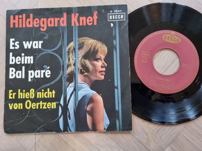 Hildegard Knef - Es war beim Bal paré 7'' Vinyl Germany