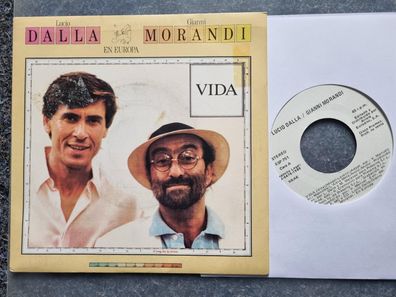 Lucio Dalla & Gianni Morandi - Vida 7'' Single SPAIN PROMO SUNG IN Spanish