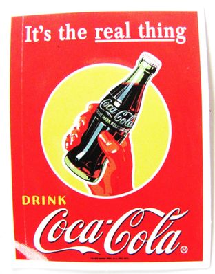 Coca Cola - Aufkleber - It´s the real thing - Motiv 066 - 66 x 51 mm