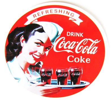 Coca Cola - Aufkleber - Refreshing - Motiv 082 - 67 x 61 mm
