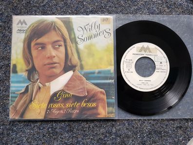 Willy Sommers - Gina/ Siete rosas, siete besos 7'' Single SUNG IN Spanish