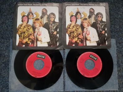 Rolling Stones - Jumpin' Jack Flash 2 x 7'' Single Germany Different LABELS