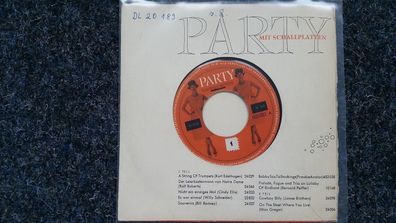 Party mit Schallplatten 7'' Single (James Brothers, Bill Ramsey, Frankie Avalon)