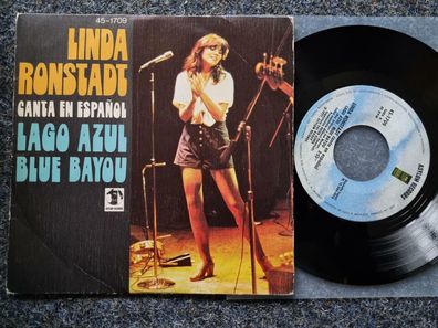 Linda Ronstadt - Lago azul/ Blue Bayou 7'' Single SUNG IN Spanish
