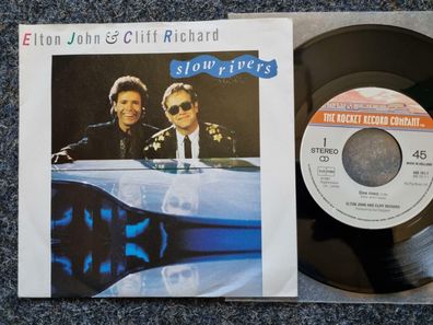 Elton John & Cliff Richard - Slow rivers 7'' Single Holland