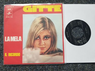 Gitte - La mela/ Il ricordo 7'' Single SUNG IN Italian