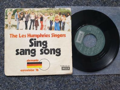 Les Humphries Singers: Sing sang song 7'' SPAIN SUNG IN English Eurovision
