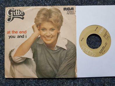 Gitte - At the end/ You and I 7'' Single ITALY SUNG IN English