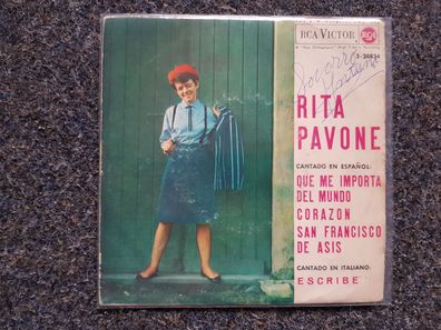 Rita Pavone - Que me importa el mundo 7'' EP Single SUNG IN Spanish