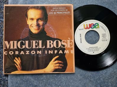 Miguel Bose - Corazon infame/ Lay down on me 7'' Single SPAIN PROMO