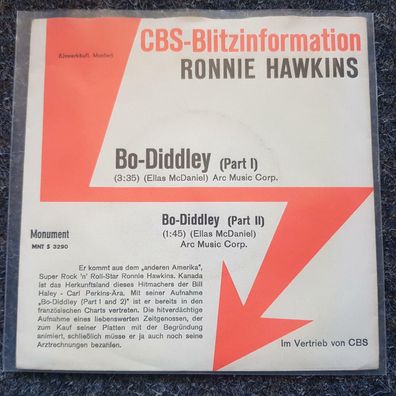 Ronnie Hawkins - Bo-Diddley 7'' Single PROMO