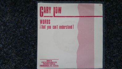 Gary Low - Words (that you can't understand) 7'' Single ITALO DISCO SPAIN PROMO