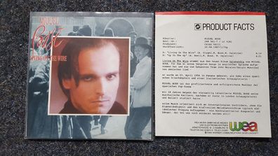 Miguel Bose - Living on the wire 7'' Single SUNG IN English & PROMO Sheet