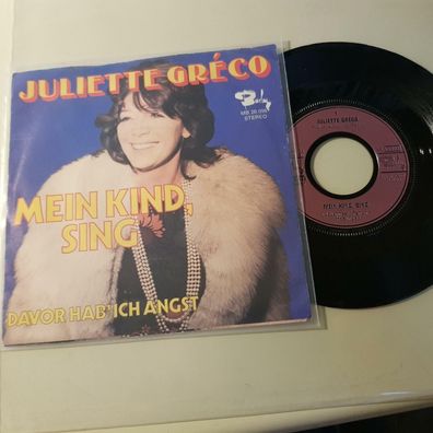Juliette Greco - Mein Kind, sing 7'' Single SUNG IN GERMAN