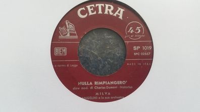 Milva - Nulla Rimpiangero (Edith Piaf) 7'' Single SUNG IN Italian