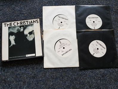 The Christians - Promo Box 4 x 7'' Single/ Forgotten town/ Ideal world