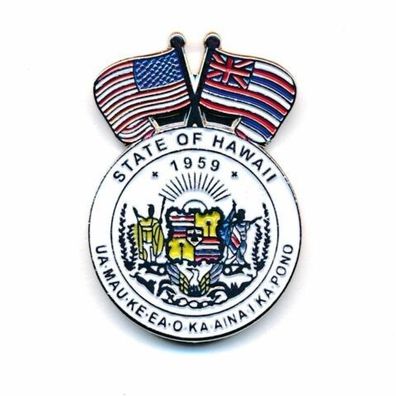 State of Hawaii USA Flagge Siegel Hilo Aloha State Badge Edel Pin Anstecker 1010