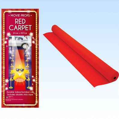 Roter Teppich 4,57m VIP Event Läufer Requisite Red Carpet Messeteppich Prominent