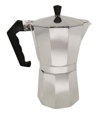 Kaffeetasse, Italienischer Espressokocher Aluminium 9 Tassen, silber, 450 ml * V