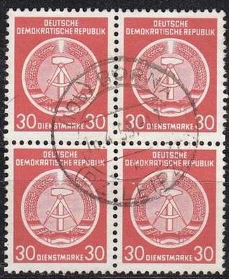 Germany DDR [Dienst A] MiNr 0011 I 4er ( OO/ used ) [01]