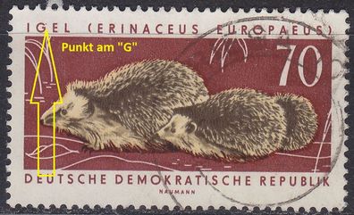 Germany DDR [1963] MiNr 0982 F3 ( OO/ used ) Tiere Plattenfehler