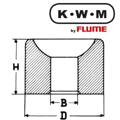 KWM-Einpresslager Messing L04, B 0,5-H 1,0-D 1,22 mm