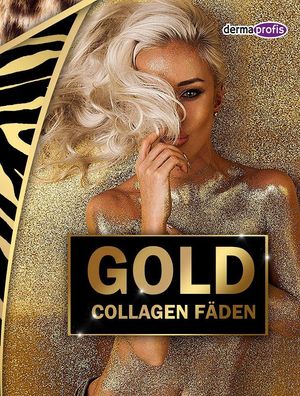 Collagen Goldstaub Fäden für reife Haut mit 10ml Hyaluron Gel Angebot