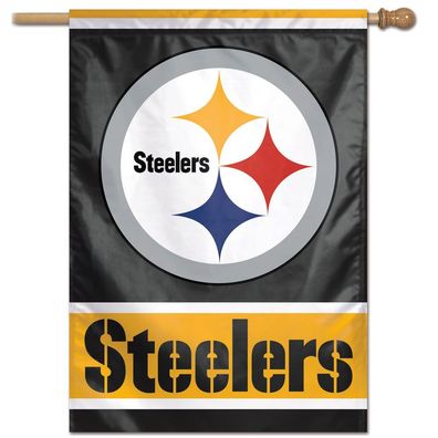 NFL Pittsburgh Steelers Vertical Flag Banner Fahne Flagge Wincraft 101x71cm