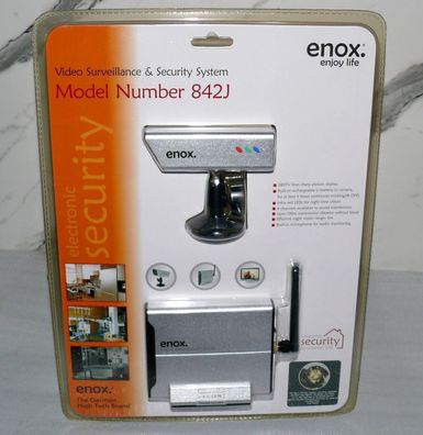 Enox 842J Video Audio 2,4Ghz Überwachung System Nachtsicht Kamera mit AKKU 100m