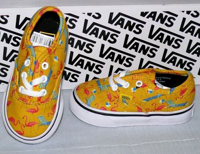 Vans Authentic POOL VIBES T'S Canvas Kinder Schuhe Sneaker EU 21 Cyber Yellow WH