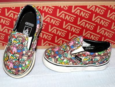 Vans Classic SLIP-ON Canvas Kinder Schuhe Sneaker EU 21 Nintendo Super Mario Bro