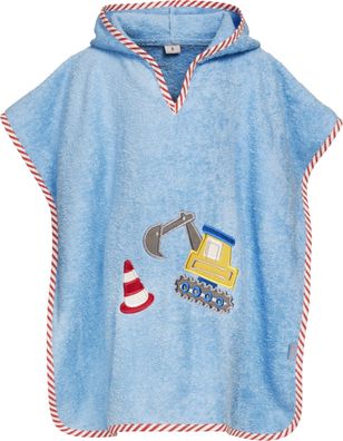 Playshoes Kinder Badetuch Frottee-Poncho Bagger Bleu