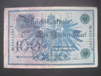 Deutsches Reich Reichsbanknote 100 Mark 1908 (GB 895)